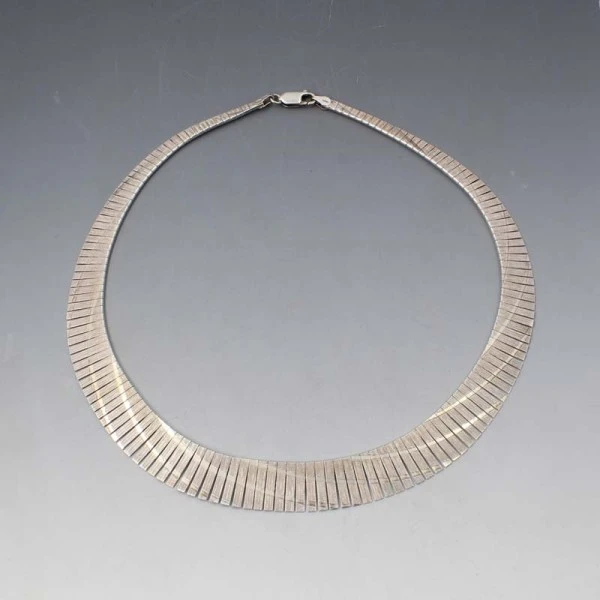 Sterling Silver Italian Fringe Necklace UK